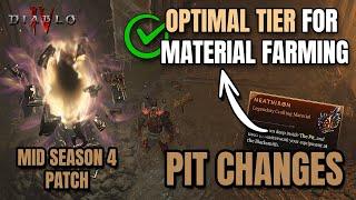 Pit Changes & Optimal Tier to Farm Materials - Spin2Win Barb! Diablo 4 Season 4