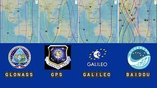 Connection Satellite Navigation in one region GPS Glonass Beidou Galileo alias GNSS