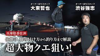 仕掛け、餌の付け方から釣り方まで解説　超大物クエ狙い　兵庫県香住沖