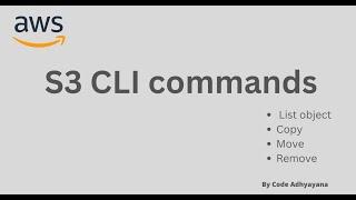 s3 cli commands