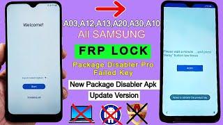 Samsung A03/A02/A10/A12/A50/A30/A32 FRP Bypass Package Disabler Pro Not Working 2023 | Google Bypass