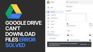 Google Drive ERROR SOLVED: Can't Download The File Try Enabling Third Party Cookies 