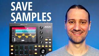 MPC One - Save Sample After Recording Or Loading (2 methods)