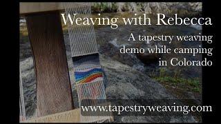 Tapestry weaving demonstration on a little loom