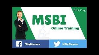 MSBI Demo | MSBI Beginners | Introduction - BigClasses.com