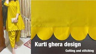 Kurti ghera/Daman design cutting and stitching @stylewithus