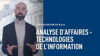 B.A.A. Spécialisation en analyse d'affaires – technologies de l'information | HEC Montréal