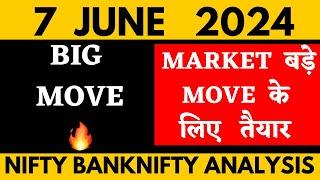 NIFTY PREDICTION FOR TOMORROW & BANKNIFTY ANALYSIS FOR 7 JUNE 2024 | MARKET ANALYSIS FOR TOMORROW