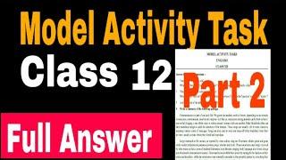 Class 12 english model activity task full answer