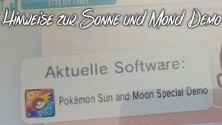 Pokémon Sonne und Mond - Hinweise zur Demo-Version