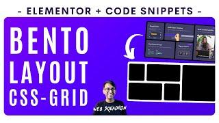 Bento Style with CSS Grid - Code Snippets CSS Grid Helper - Elementor Wordpress Tutorial