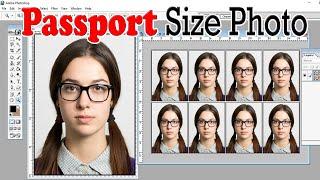 Passport size photo in photoshop || Photoshop me passport size photo kaise banaye