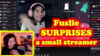 "She's so CUTE!!" | fuslie SURPRISES a small streamer after good Valorant gameplay | CUTE moment