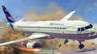 Emergency Landing ON THE ROAD - WILL IT SURVIVE? Control lost | Airplane Crash Besiege - Plane Crash