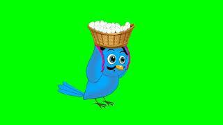 Tuni chidiya bird cartoon green screens 100 background character no copyright birds flying talking