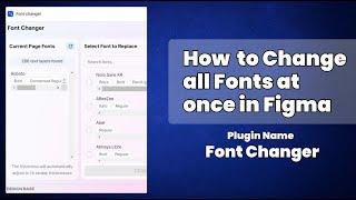 How  to Change All Fonts at Once in Figma