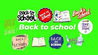 Animated Back To School Text Title Green Screen Pack (Free Download)