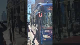 WATCH THIS! New York City's ALL ELECTRIC BUS (Mta NYCT #4966 New Flyer XE40) #mtabus #electricbus