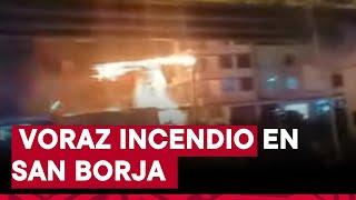 San Borja: alarma por voraz incendio en local comercial de la av. Aviación