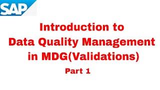 Simple validations in DQM (DQM Series - Part 1)