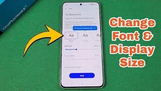 how to change font and display size settings for OnePlus Nord 3