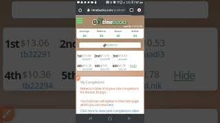 Today earning from timebucks || Earn 240 Rupees  within 1 hour in timebucks 