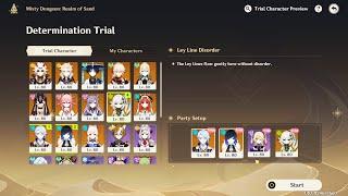 Determination Trial- Misty Dungeon | Trial Characters Only | Genshin Impact 3.3