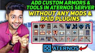 How To Add Custom Armor & Tools in Aternos Server | Add Custom Items in Aternos Server