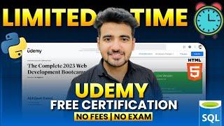 Udemy Free Certification Without Exam | Udemy Free Courses: Python,Web Development, Wordpress