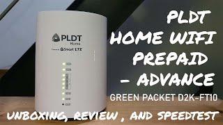 PLDT Home WiFi Prepaid - Advance CAT6 Green Packet D2K (D2K-FT10) [Unboxing, Speedtest, and Review]