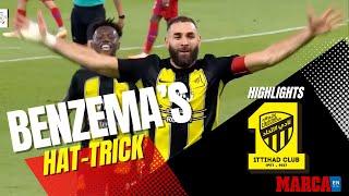 Benzema Scores his 1st Hat Trick in Saudi to Lead Al-Ittihad to Triumph!