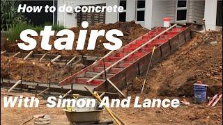 How to do concrete  stairs