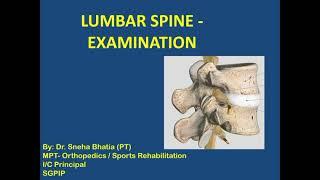 Lumbar Spine Examination! #StayHome and study #WithMe