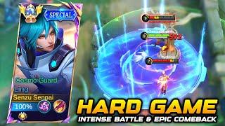 LING HARD GAME!! HARD TO WIN IN THIS MATCH and I TRY TO PERFECT WIN - Ling Gameplay Mobile Legends