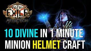 1 Minute Crafting 10 Divine Minion Helmet | POE 3.23