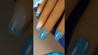 new nail art ideas  blue waves inspired  #waves #bluenails #springnailart #nailartvideo #shorts