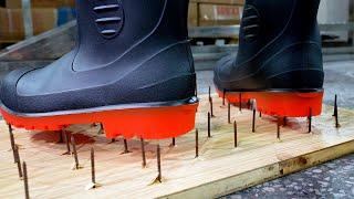 Puncture-Proof and Anti-Crush! Safety Rubber Boots Mass Production Process In China.