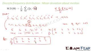 Maths Statistics part 10 Discrete Frequency Distribution, Mean deviation about median CBSE