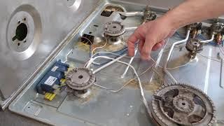 Не зажигается газовая плита от искры | Ремонт электро поджига The gas stove does not light up-repair
