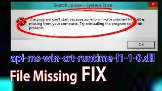 Fix for api-ms-win-crt-runtime-l1-1-0.dll Missing Error 2017