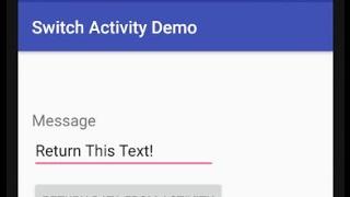 Return Data From Activity: Android Programming