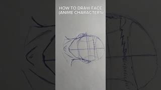 How to draw faces - easy (anime characters) #shortsfeed
