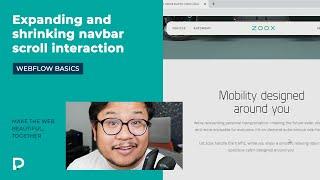 Expanding and shrinking navbar - Scroll interaction - Tutorial (2021)