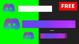 Discord Lower Thirds, button || Glitch animation Green Screen, transparent background || free