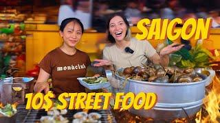 What can you eat with 10$ IN VIETNAM? 10$ STREET FOOD CHALLENGE in Saigon (EXTREME Food Challenge)