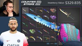 ohnepixel checks out neymar jr's CS2 inventory