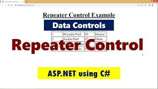 Repeater Control | retrieve data from database and show it into Repeater Control | Data Controls