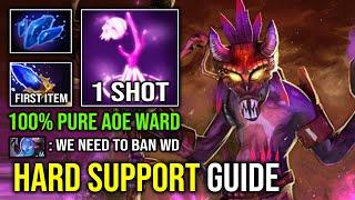 How to Hard Support Witch Doctor First Item Scepter 100% Pure Death Ward 1 Shot AOE Dota 2
