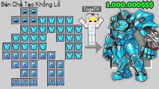 TÔ GÀ THỬ THÁCH 24H CHẾ TẠO ROBOT 1 TRIỆU ĐÔ TRONG MINECRAFT* TÔ GÀ VÀ ROBOT 1.000.000 ĐÔ