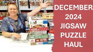 December 2024 jigsaw puzzle haul. Which of these new-to-me brands are you familiar with?